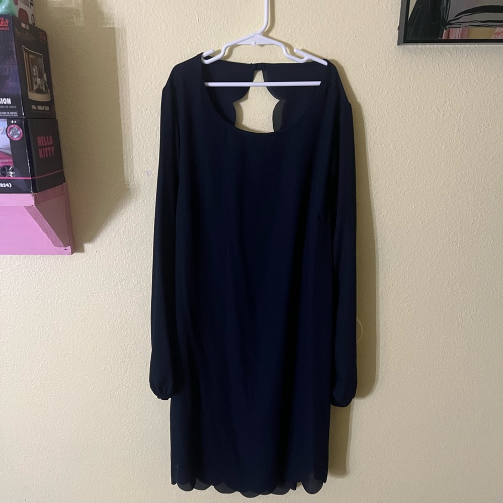 Charlotte Russe Navy Long Sleeve Dress